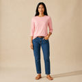 Women's Relaxed Fit Long Sleeve Top | Everyday Round Neck Comfort