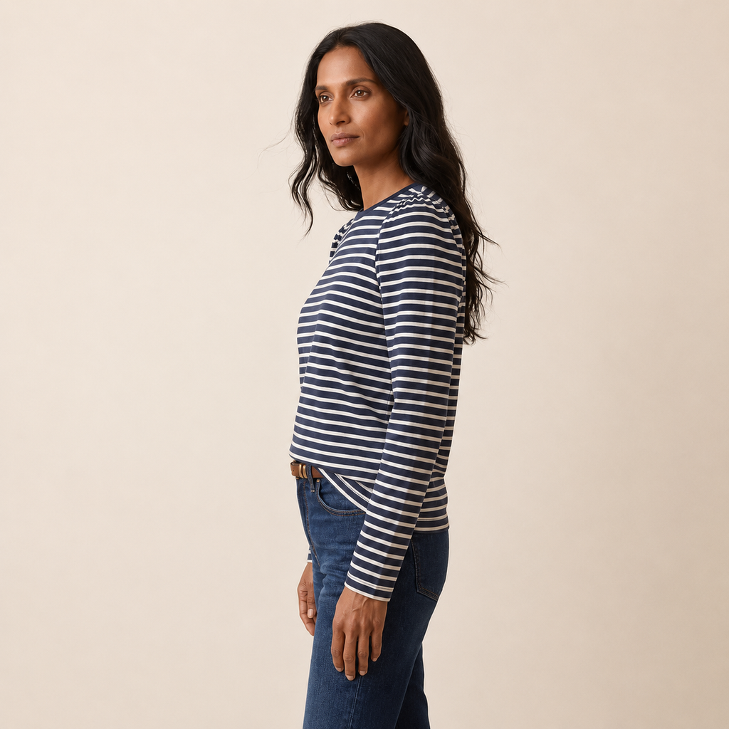 Women's Dream Jersey Puff Sleeve Tee - Lightweight Style — Main Model