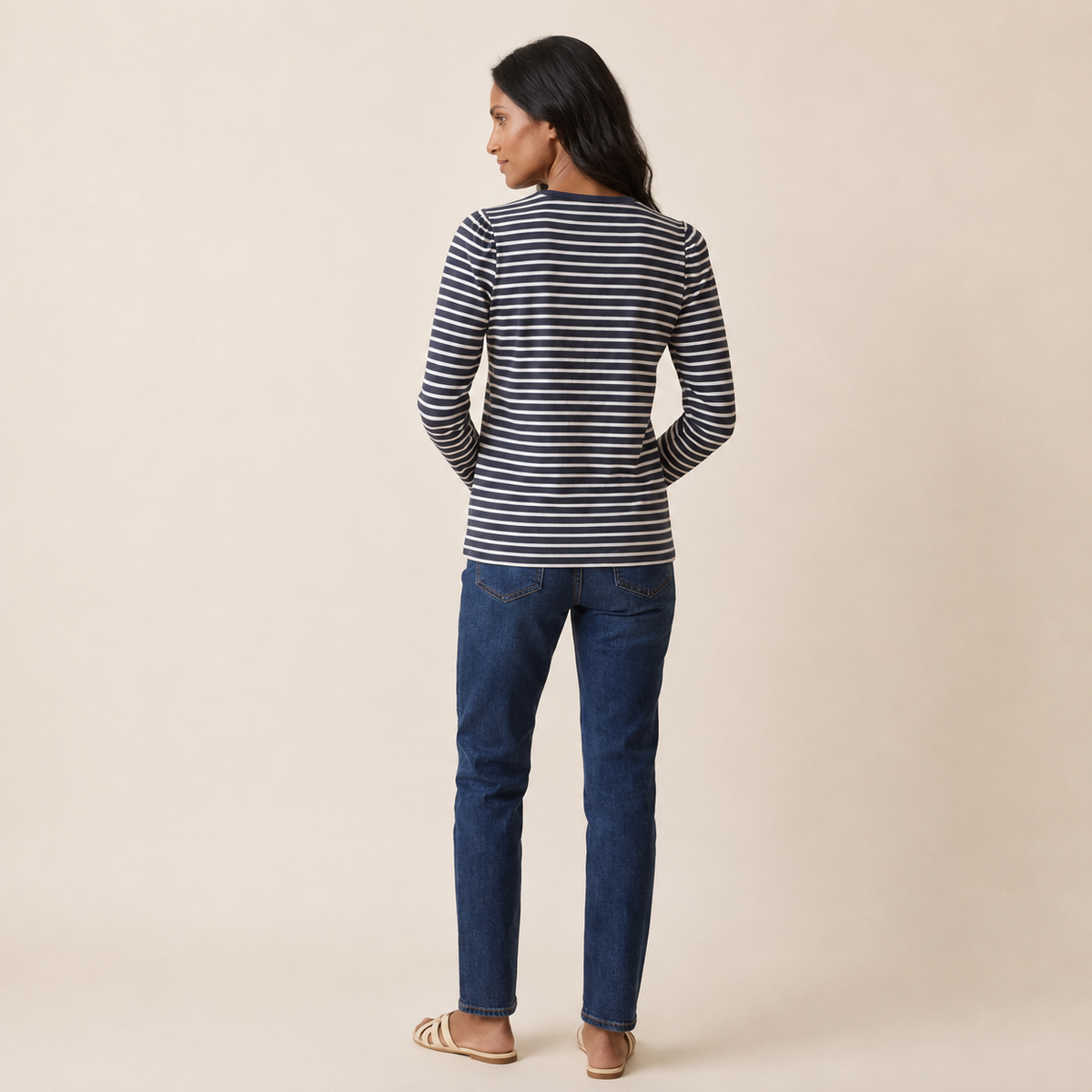 Women's Dream Jersey Puff Sleeve Tee - Lightweight Style — Main Model