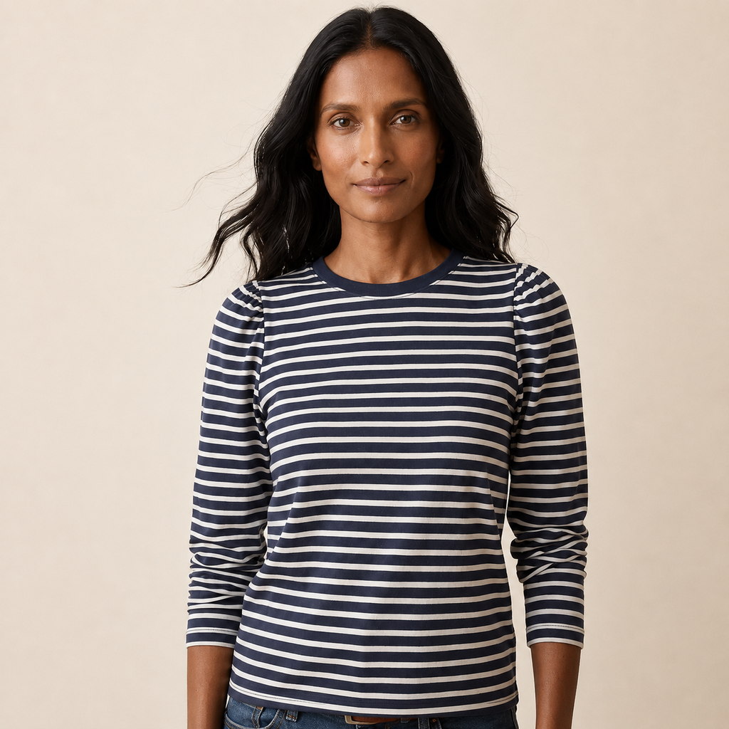 Women's Dream Jersey Puff Sleeve Tee - Lightweight Style — Main Model