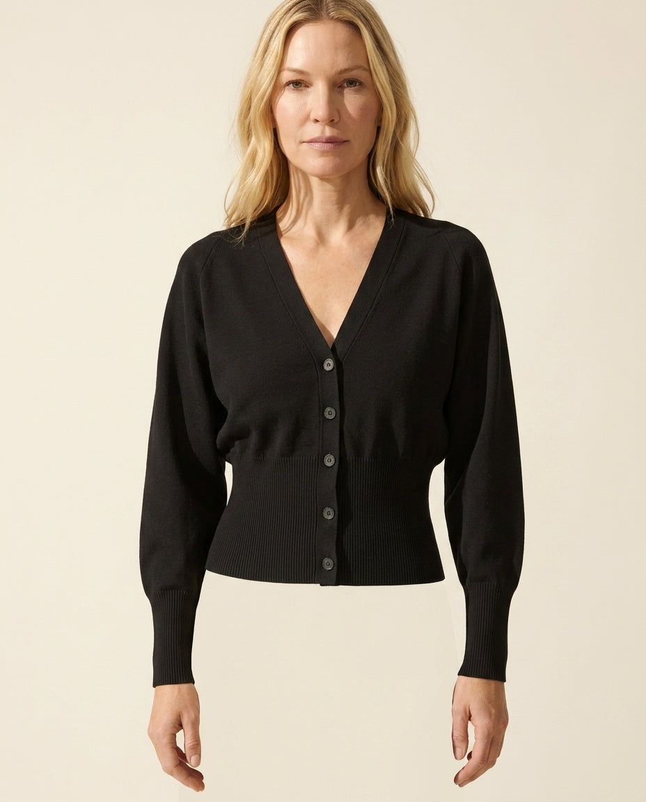 Versatile Button-Front Cardigan - Knit Top & Layering Sweater — Blonde