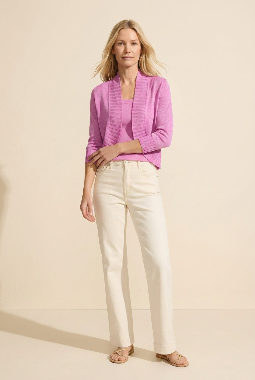 Lightweight Knit Bolero Cardigan - Soft & Breathable Layer — Camellia