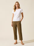 Women's Chic Everyday Trousers – Lightweight Straight Leg Pants — Coffee Brown