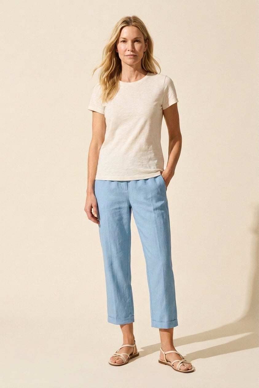 Women's Chic Everyday Trousers – Lightweight Straight Leg Pants — Graphite Grey