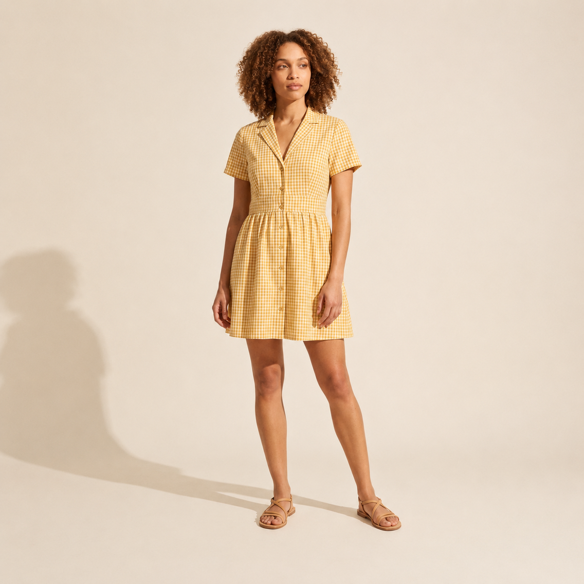 Chic Arden Mini Shirt Dress for Women | Everyday Style — Curly Hair