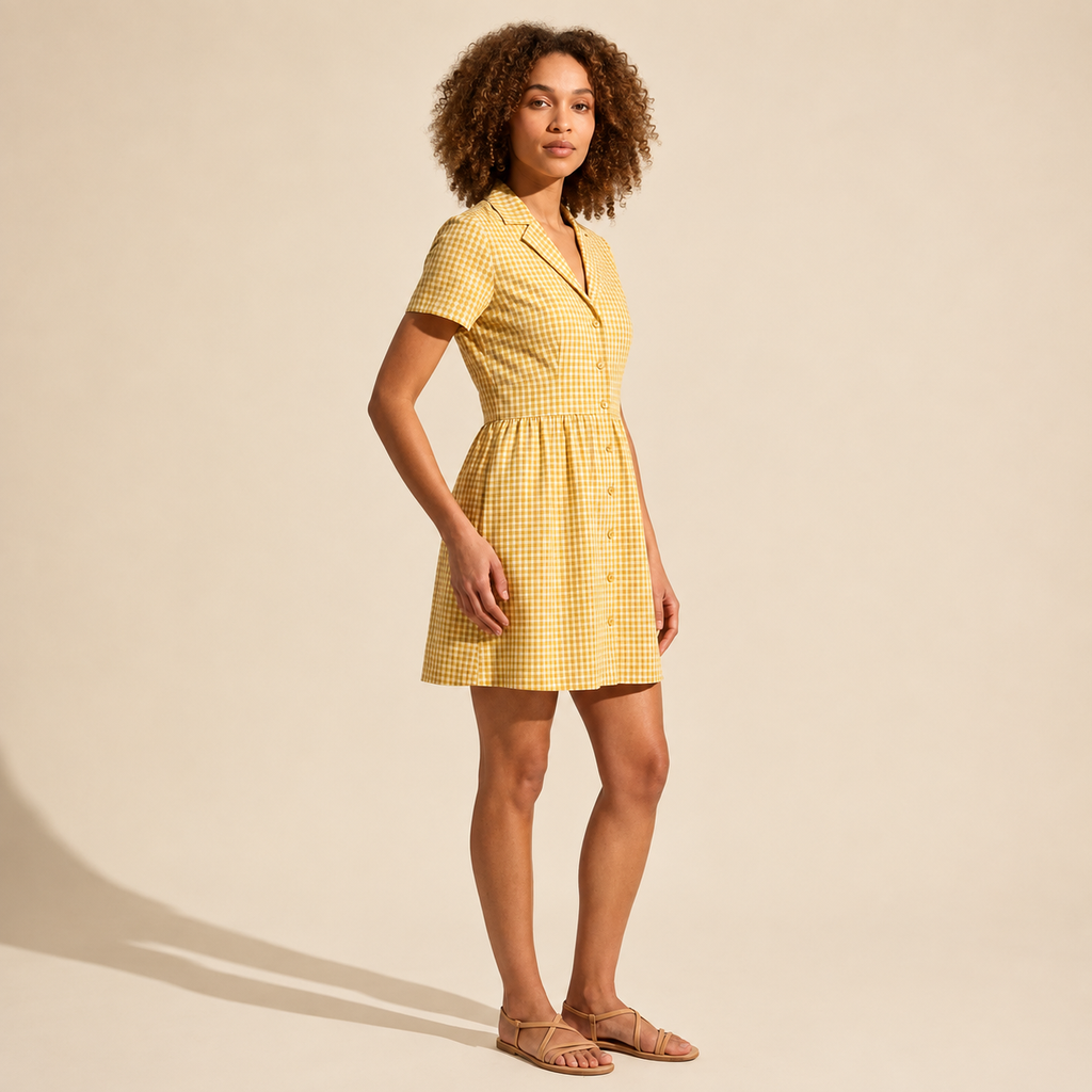 Chic Arden Mini Shirt Dress for Women | Everyday Style — Curly Hair