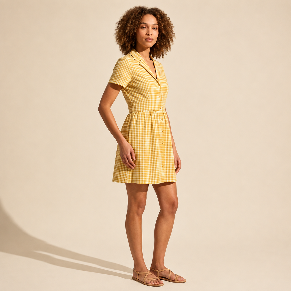 Chic Arden Mini Shirt Dress for Women | Everyday Style — Curly Hair