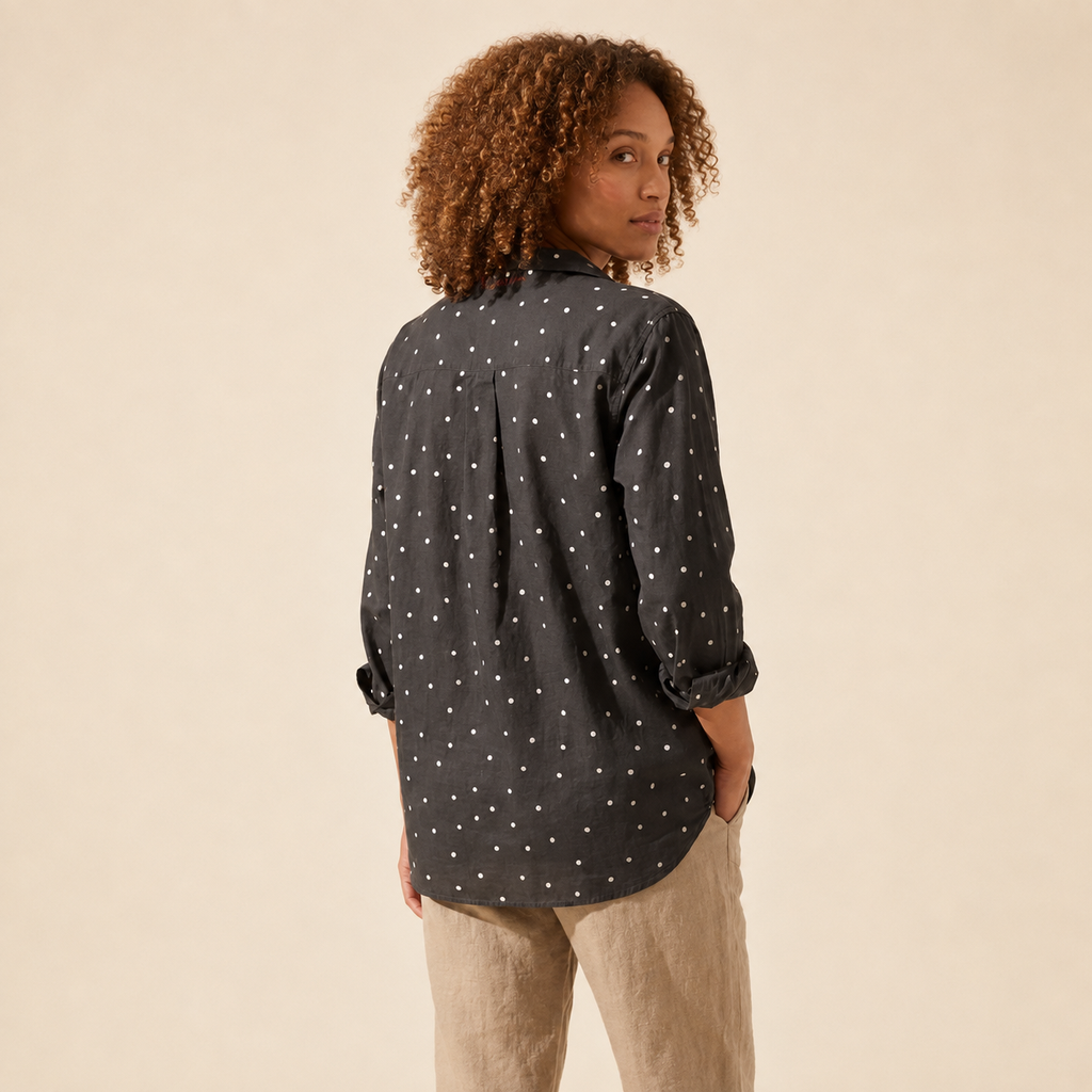Women's Relaxed Voile Shirt | Lightweight & Breathable Top — Curly Hair