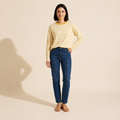 Comfy Poppy Double Knit Crewneck | Lightweight Women's Top — Dark Bob