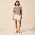 Gia Poplin Blouse - Women's Crisp & Versatile Cotton Top — Dark Bob