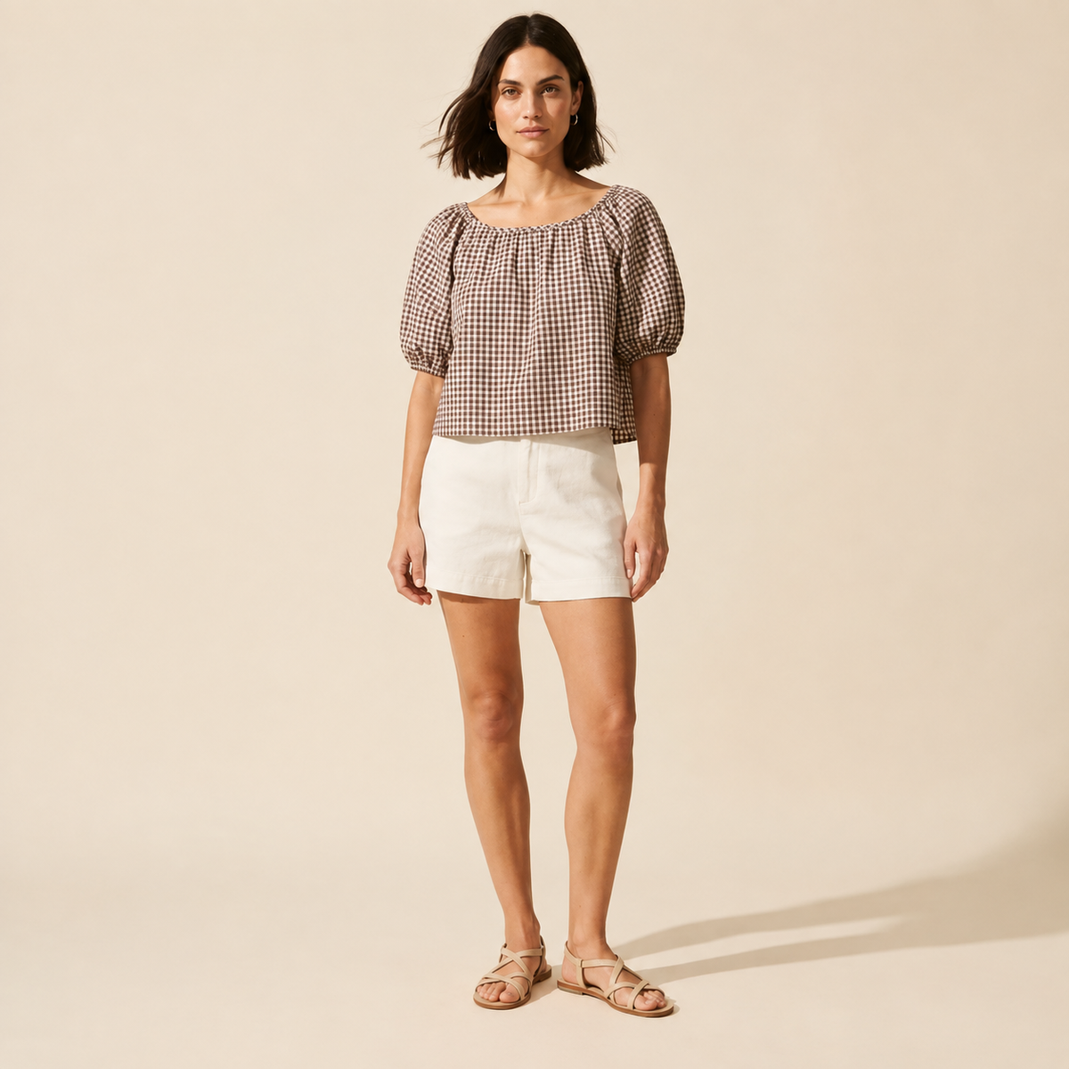 Gia Poplin Blouse - Women's Crisp & Versatile Cotton Top — Dark Bob