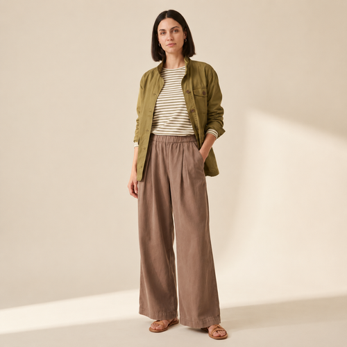 Allison Pleated Wide Leg Trousers - Effortless Chic Style — Dark Bob