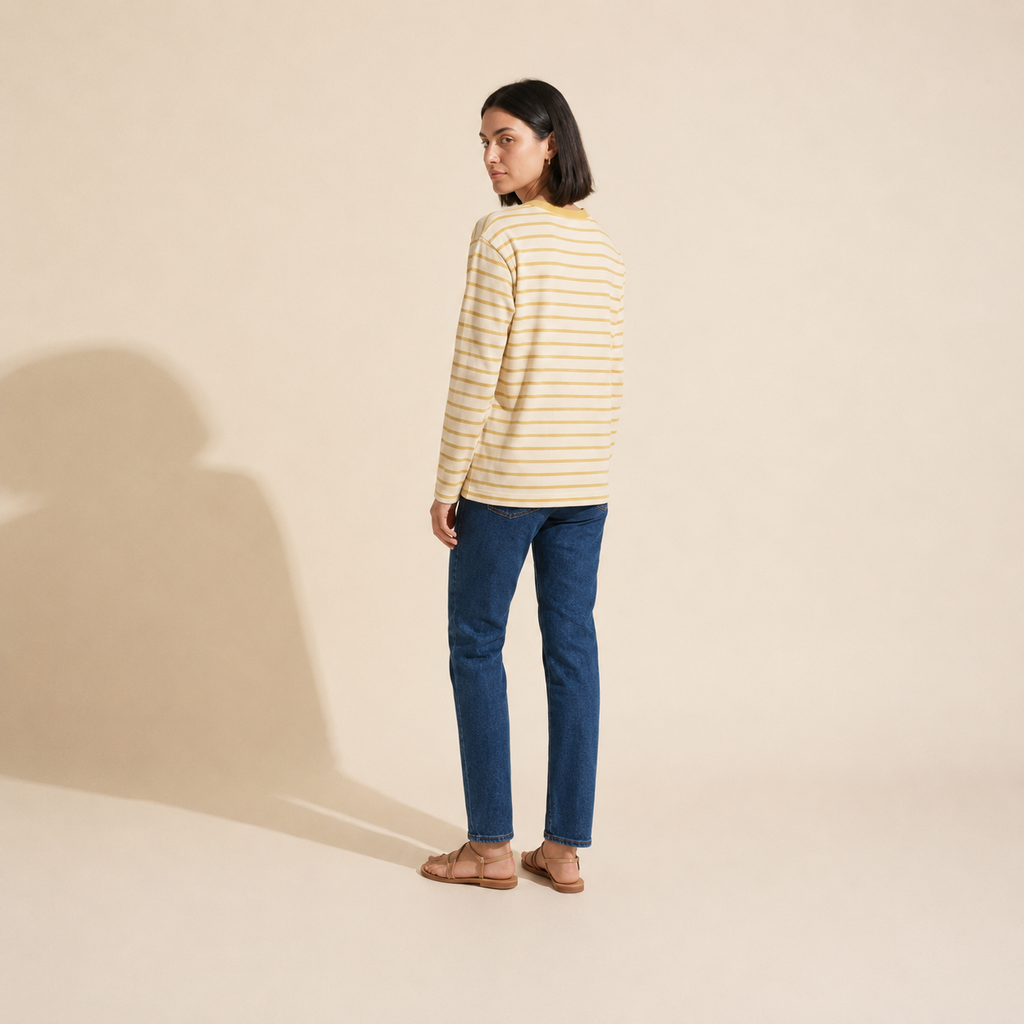 Comfy Poppy Double Knit Crewneck | Lightweight Women's Top — Dark Bob