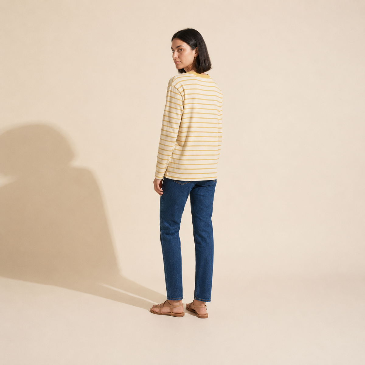 Comfy Poppy Double Knit Crewneck | Lightweight Women's Top — Dark Bob