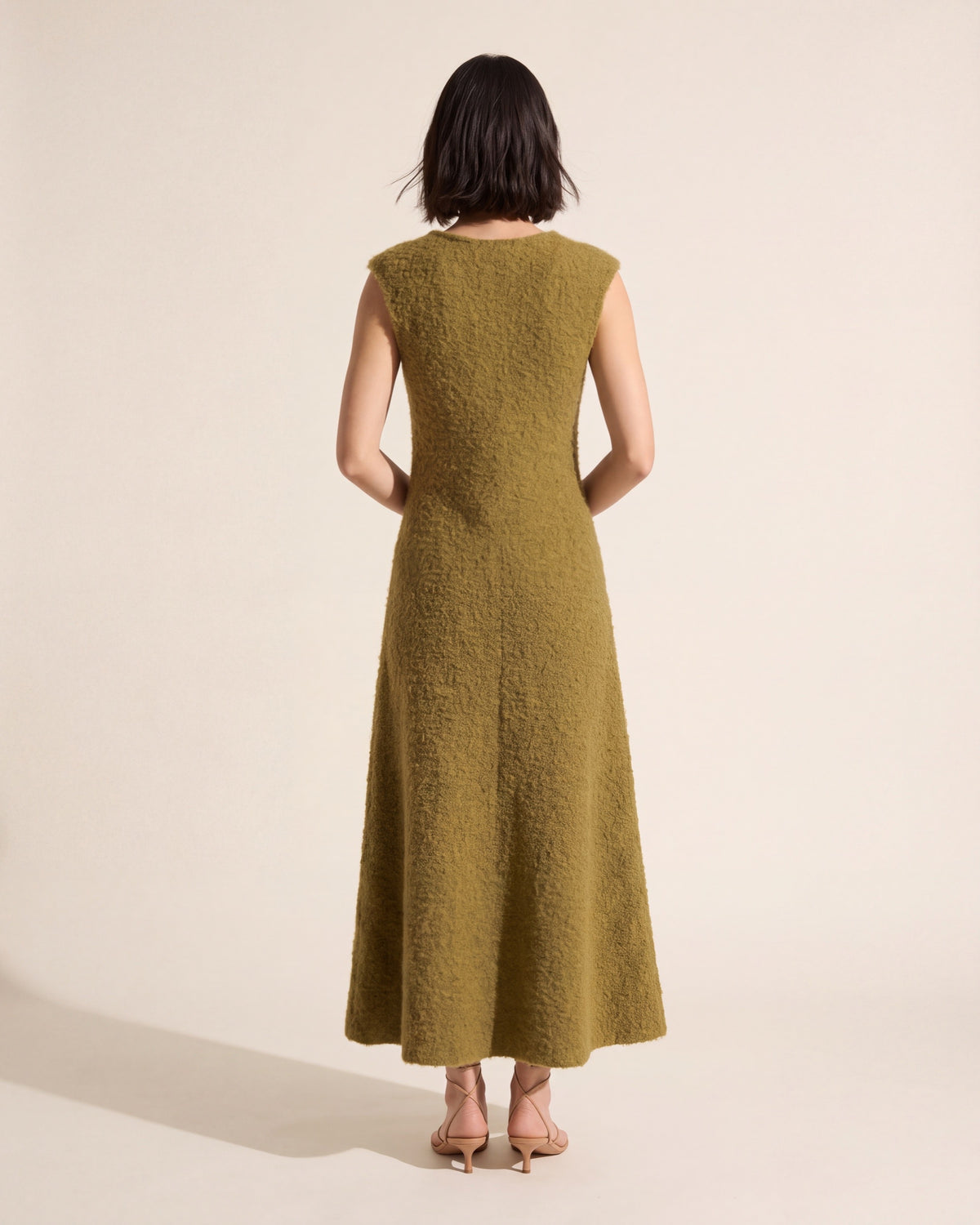 A-Line Sweater Dress - Recycled Boucle Knit Delilah — Dark Bob