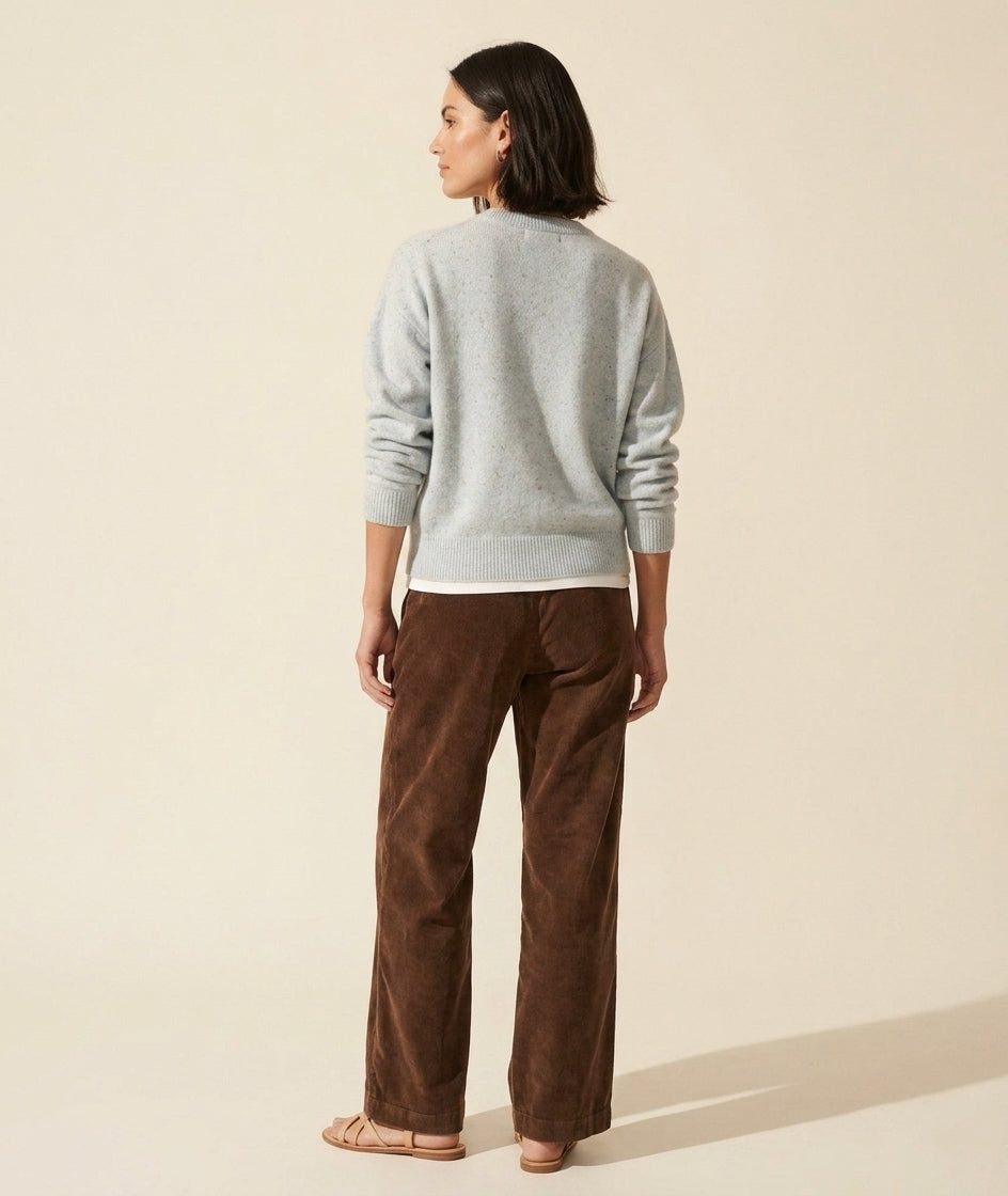 Women's Merino Crewneck Sweater | Soft & Breathable Wool — Dark Bob