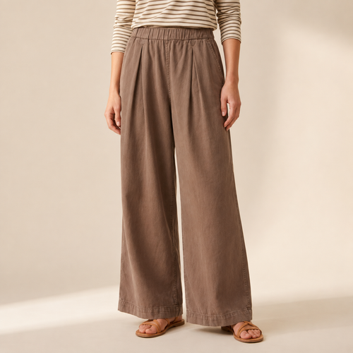 Allison Pleated Wide Leg Trousers - Effortless Chic Style — Dark Bob
