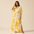 Floral Harmony Midi Dress - Elegant Summer Style — Southeast Asian