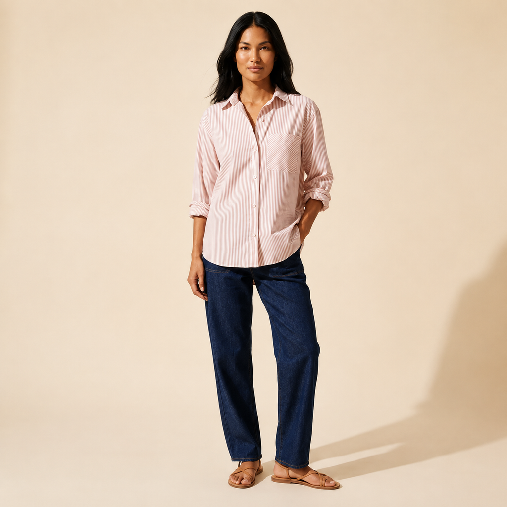 Women's Relaxed Cali Poplin Shirt - Breezy Comfort — Southeast Asian