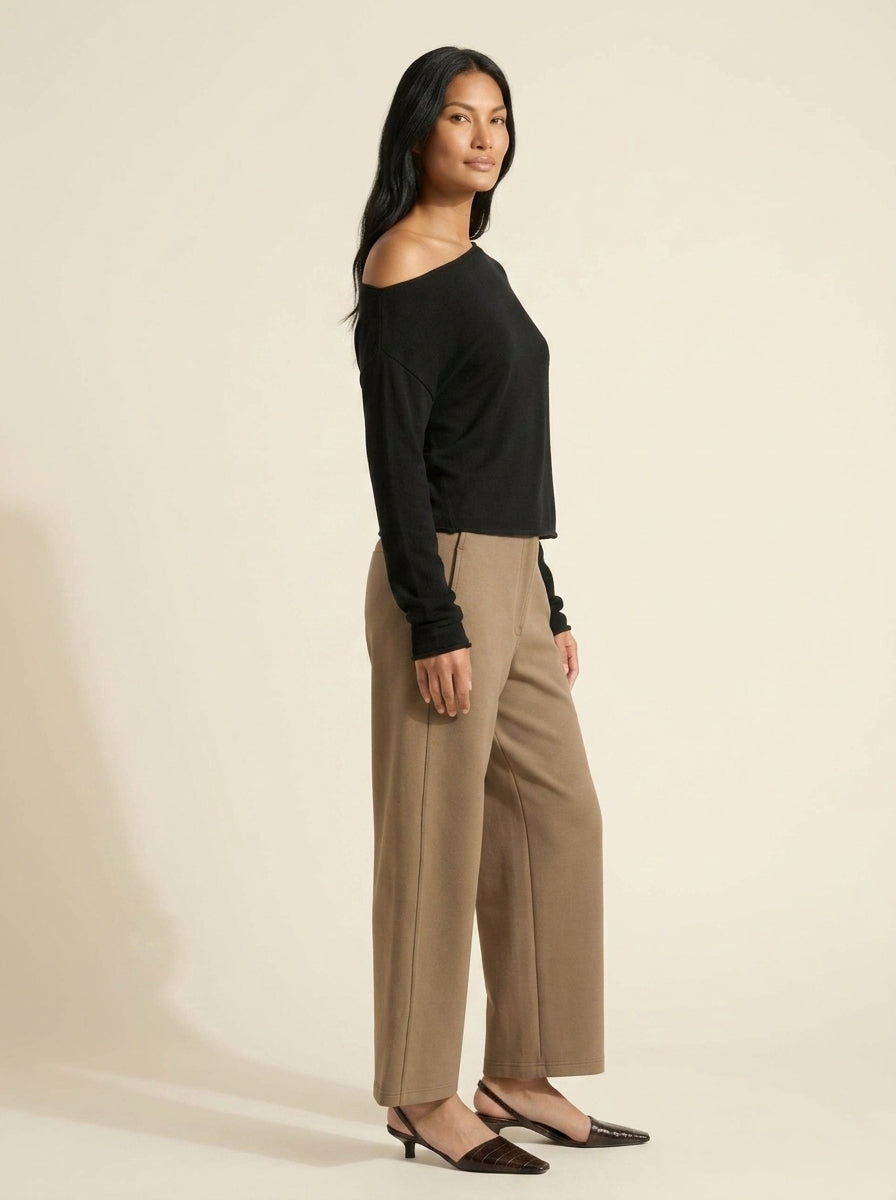 Luxurious Tencel Wool Off-Shoulder Sweater | Lightweight — Southeast Asian