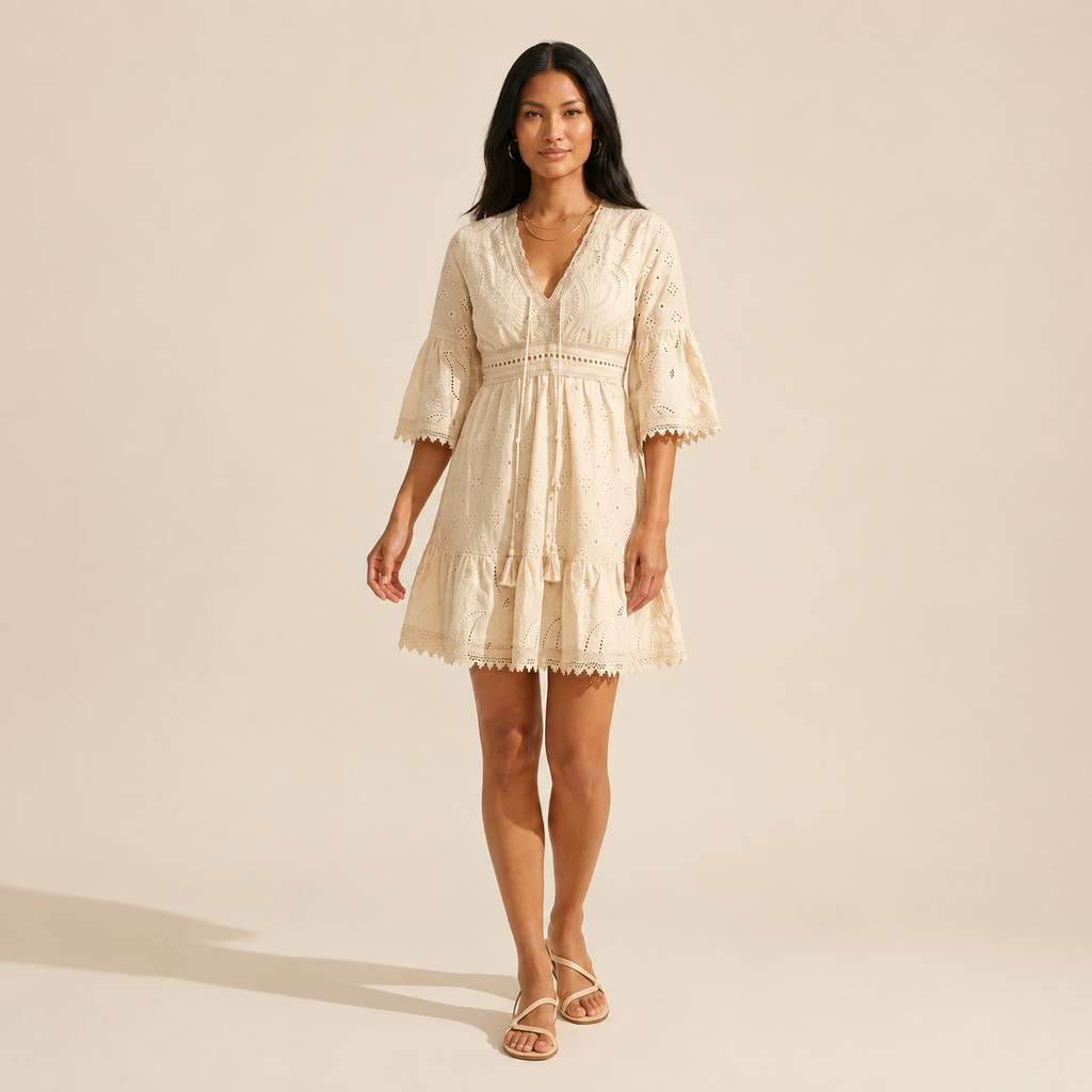 Elegant Breathable Mini Dress - Lightweight & Versatile — Light Yellow