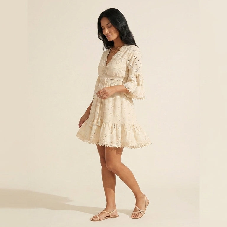 Elegant Breathable Mini Dress - Lightweight & Versatile — Light Yellow