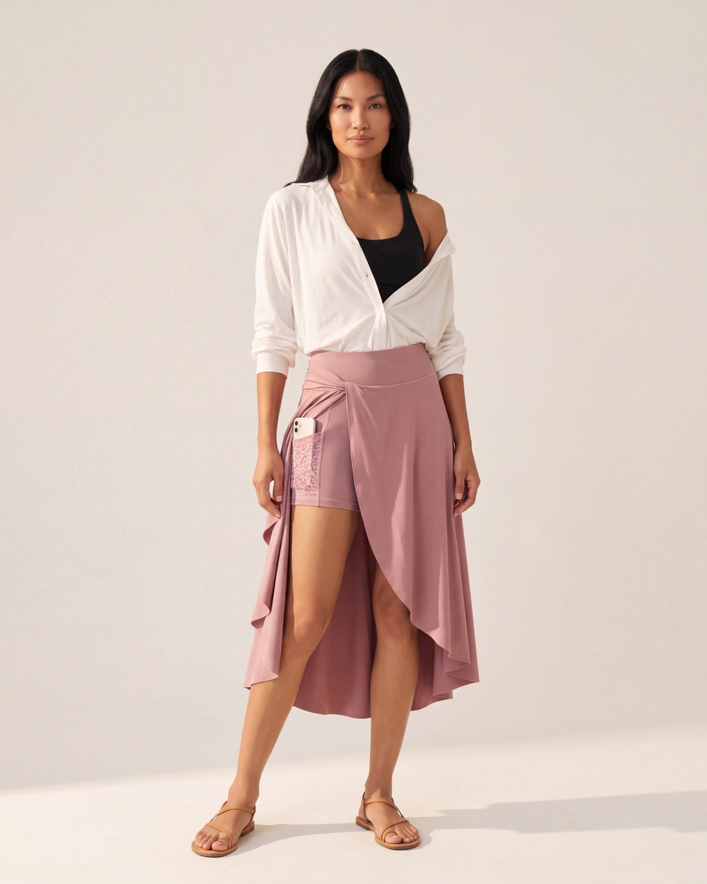 Women's High-Waist Performance Active Skirt - Quick Dry Skort — Pink