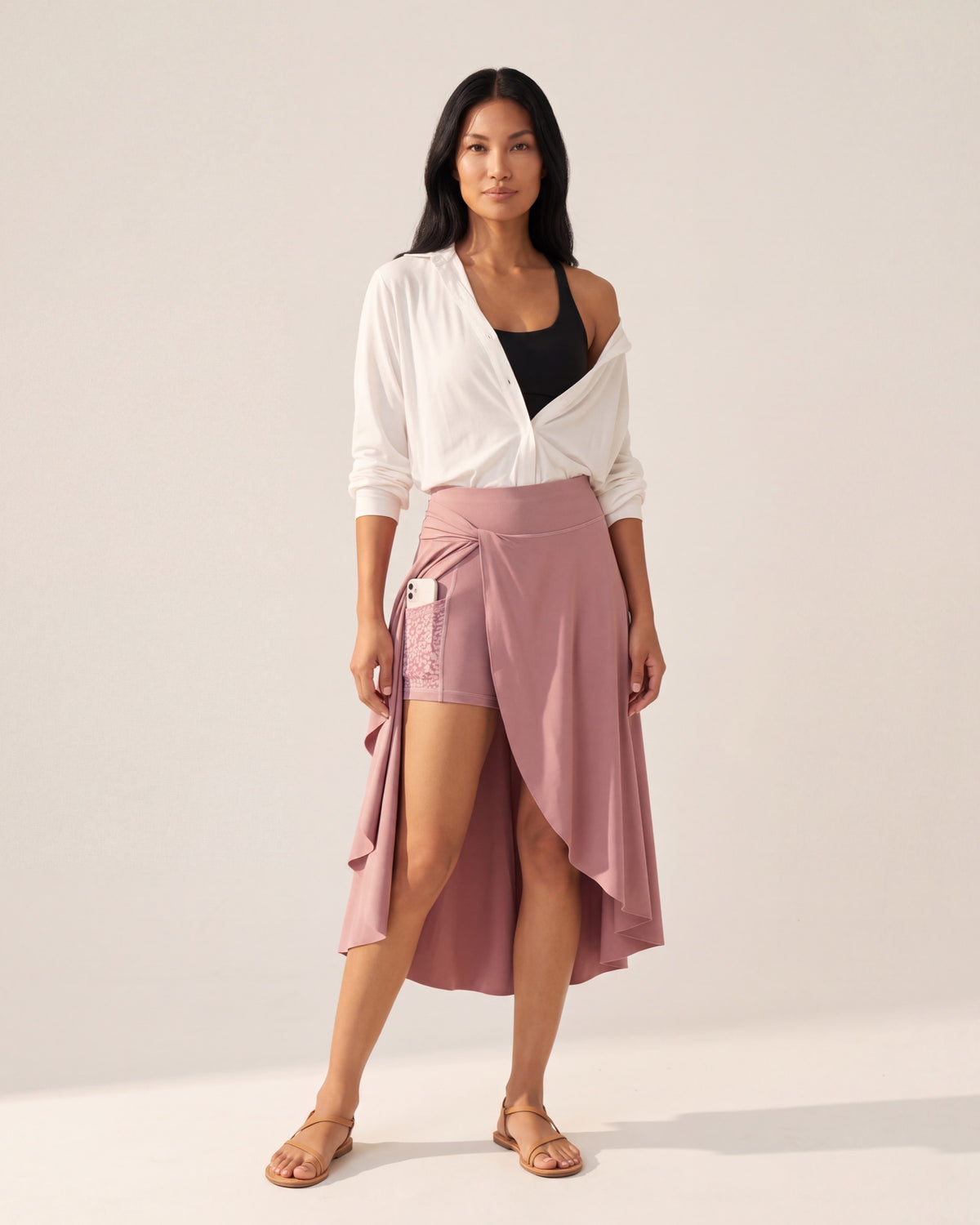 Women's High-Waist Performance Active Skirt - Quick Dry Skort — Pink